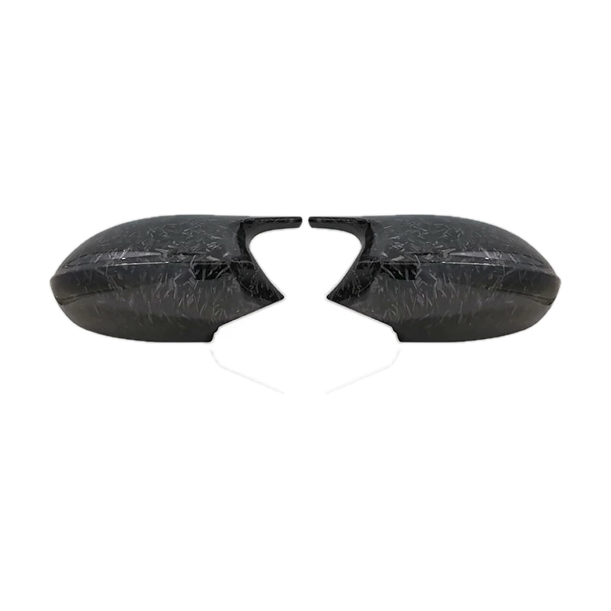 M3-Style Mirror Caps for BMW E90, E91, E92, E93 Pre-LCI, E81, E82, E87, E88, Forged Carbon Look, Version 2