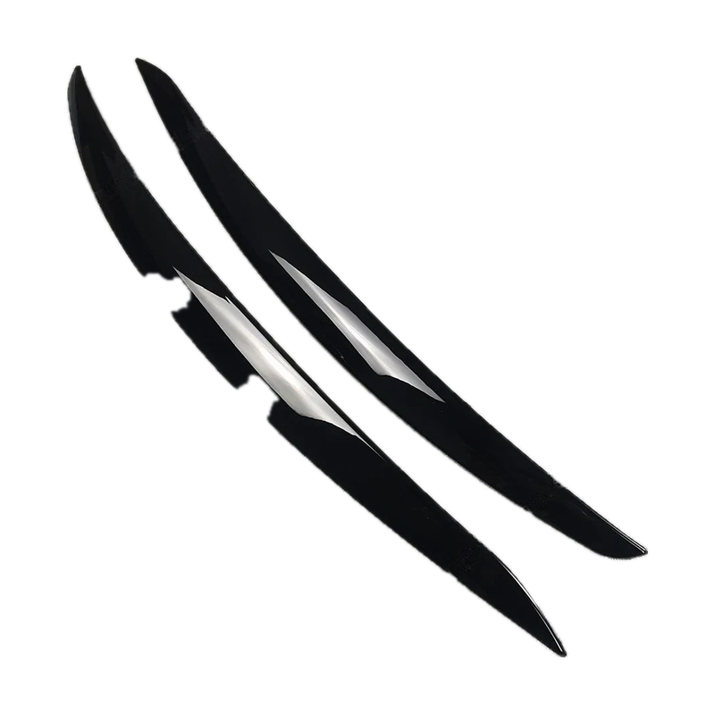 Gloss black headlight eyebrows pair for BMW 3 Series E92 Coupe, E93 Convertible, Pre-LCI