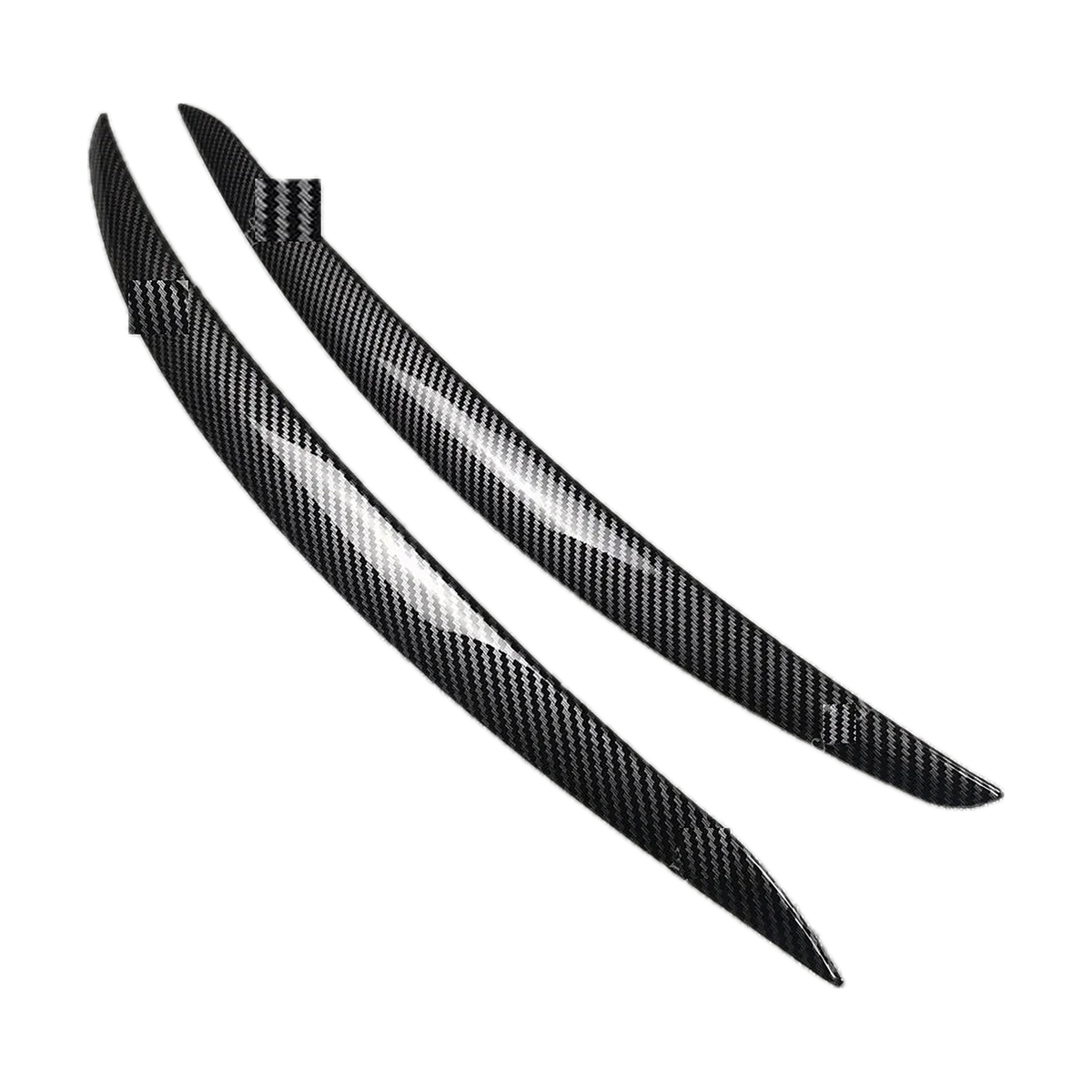 Carbon fiber look headlight eyebrows pair for BMW 3 Series E92 Coupe, E93 Convertible, Pre-LCI