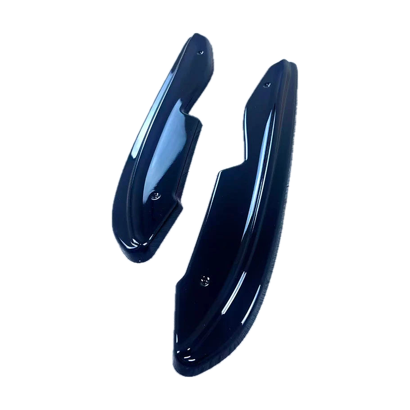 Gloss black rear bumper side splitters pair, full view, for BMW 3 Series E90 M Sport Pre-LCI (2005-2008)