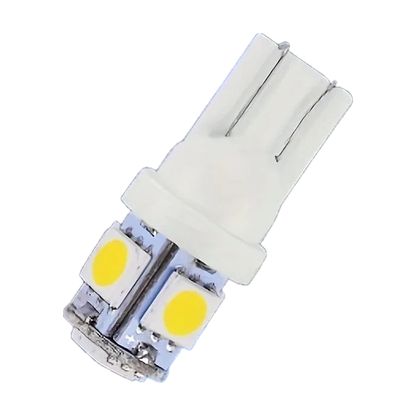 White T10 wedge LED bulb with 5050 SMD chips, close view, for BMW E53 / E60 / E90