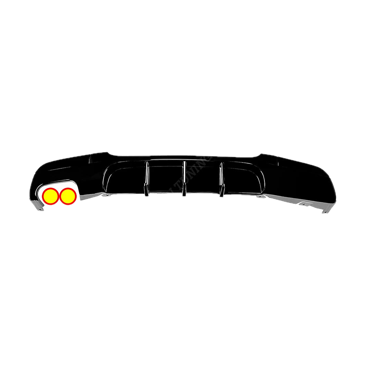 Gloss Black Rear Diffuser for BMW 3 Series E90, E91 M Sport, Single Side, Twin Outlet, Type A