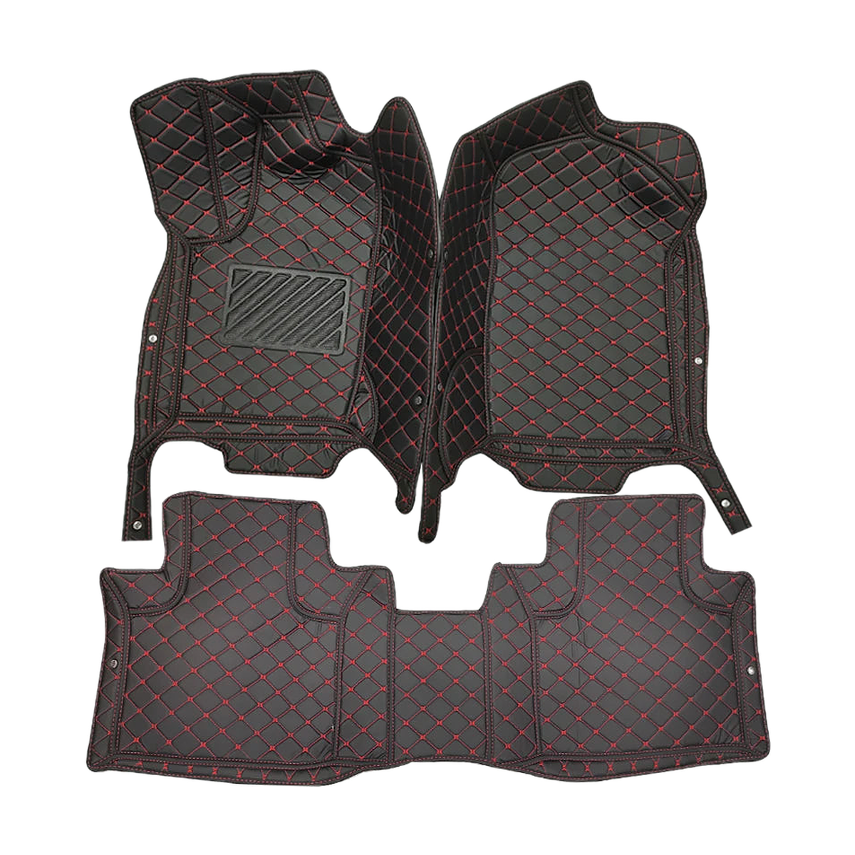 Custom-Fit Floor Mat Set for BMW iX3 Electric NA5, Black Red