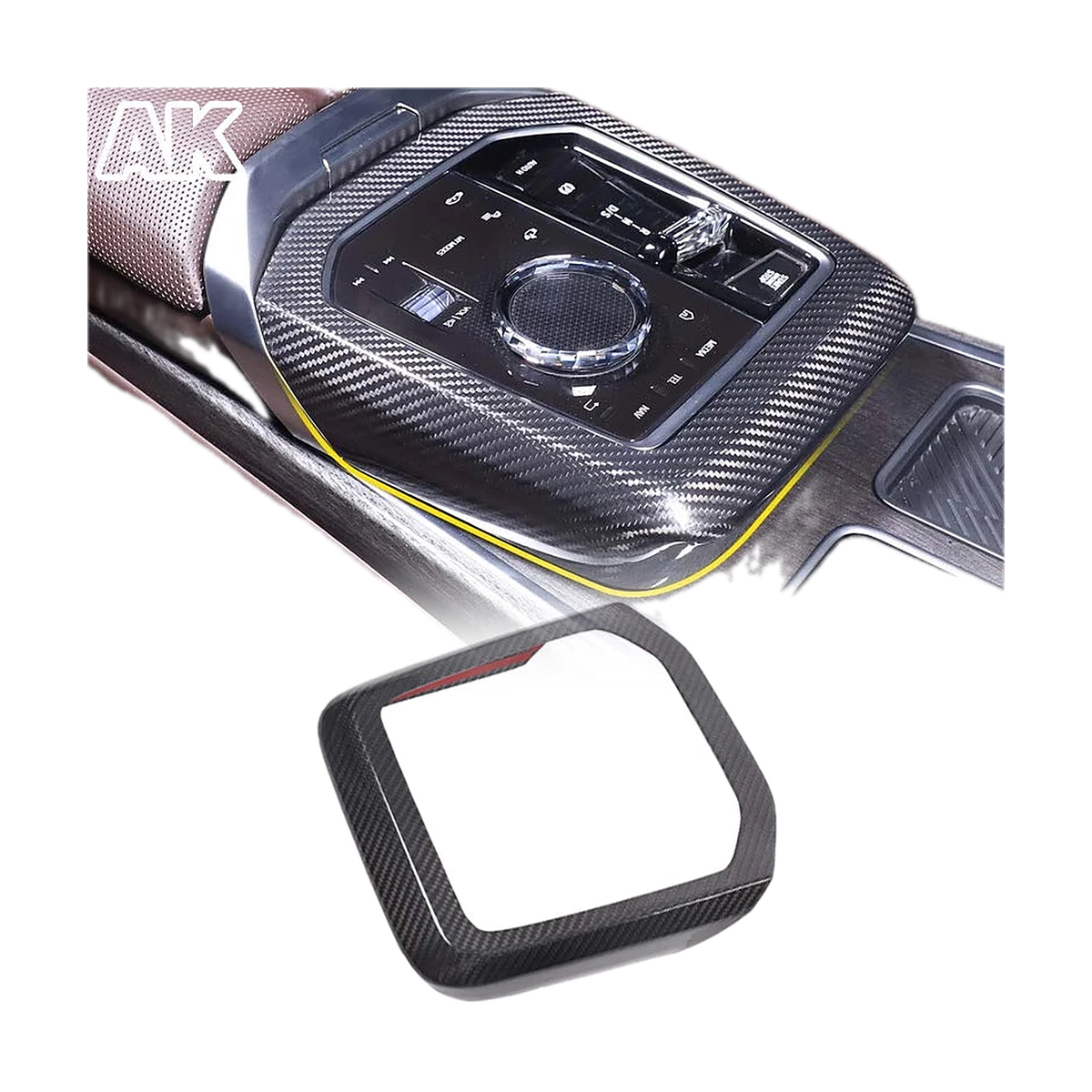Center Console and Dashboard Trim Covers for BMW 7 Series G70, Style 7