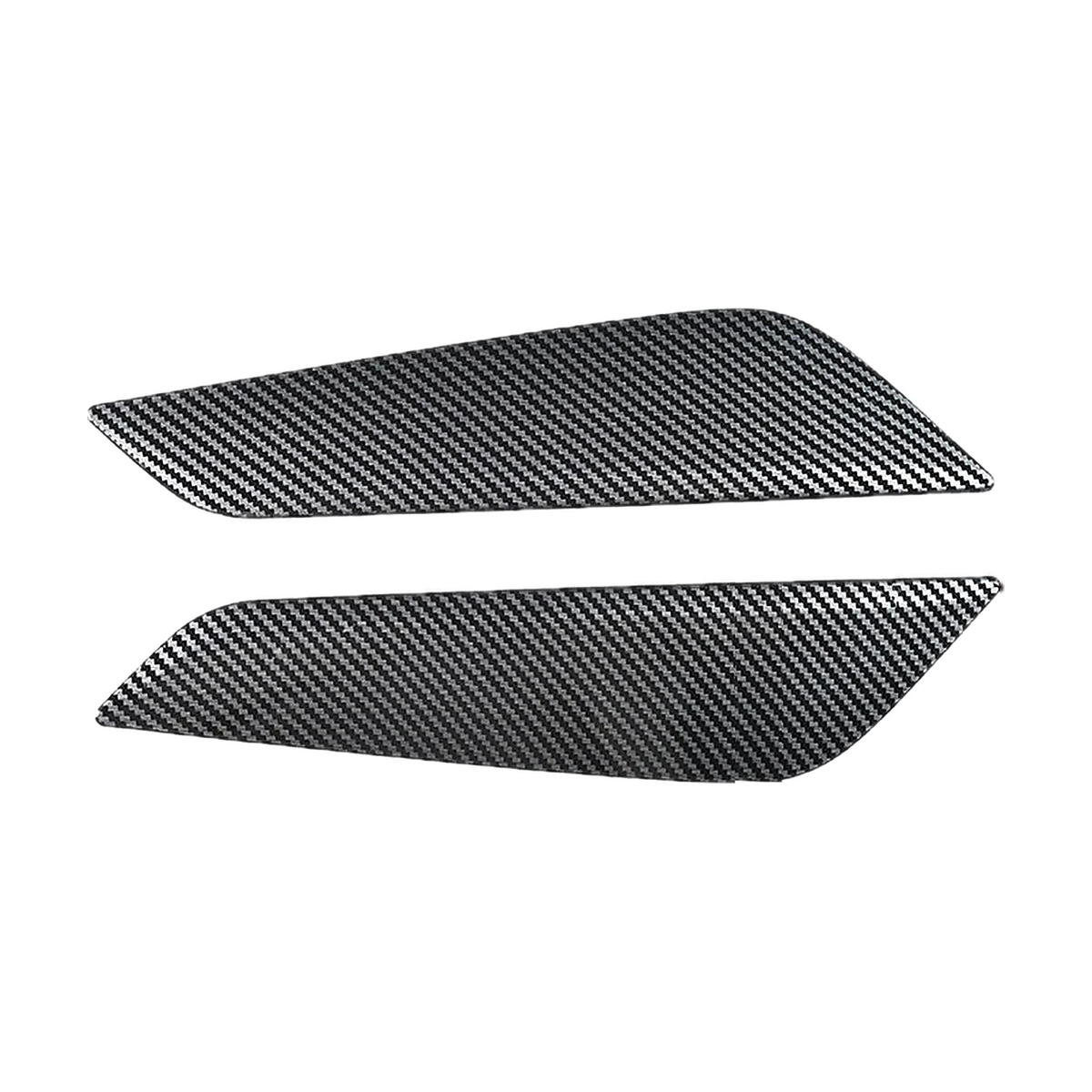 Carbon fiber look front fender vent trim pair, angled profile view, for BMW 5 Series G30 / G31 / G38 (2017-2023)