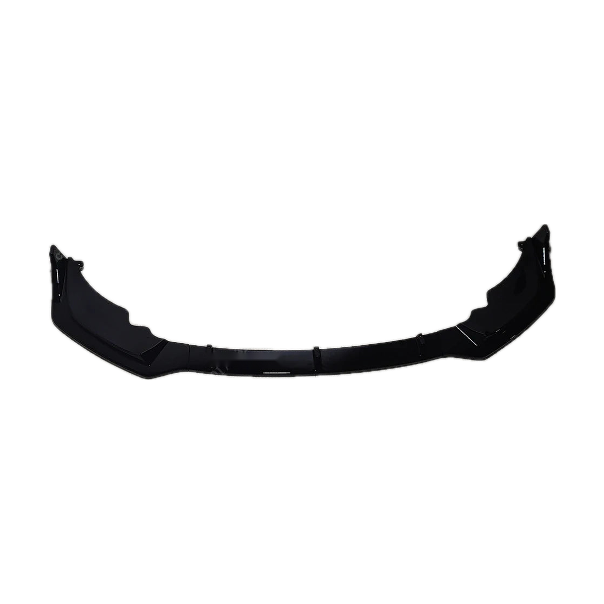 Gloss black front splitter lip, full front view, for BMW 2 Series F44, M Sport (2020+)