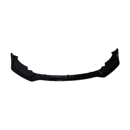 Gloss black front splitter lip, full front view, for BMW 2 Series F44, M Sport (2020+)