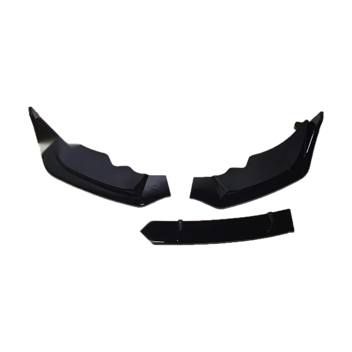 Gloss black front splitter lip kit, 3 pieces, for BMW 2 Series F44, M Sport (2020+)