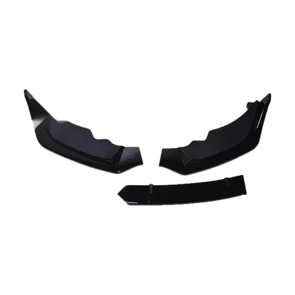 Gloss black front splitter lip kit, 3 pieces, for BMW 2 Series F44, M Sport (2020+)