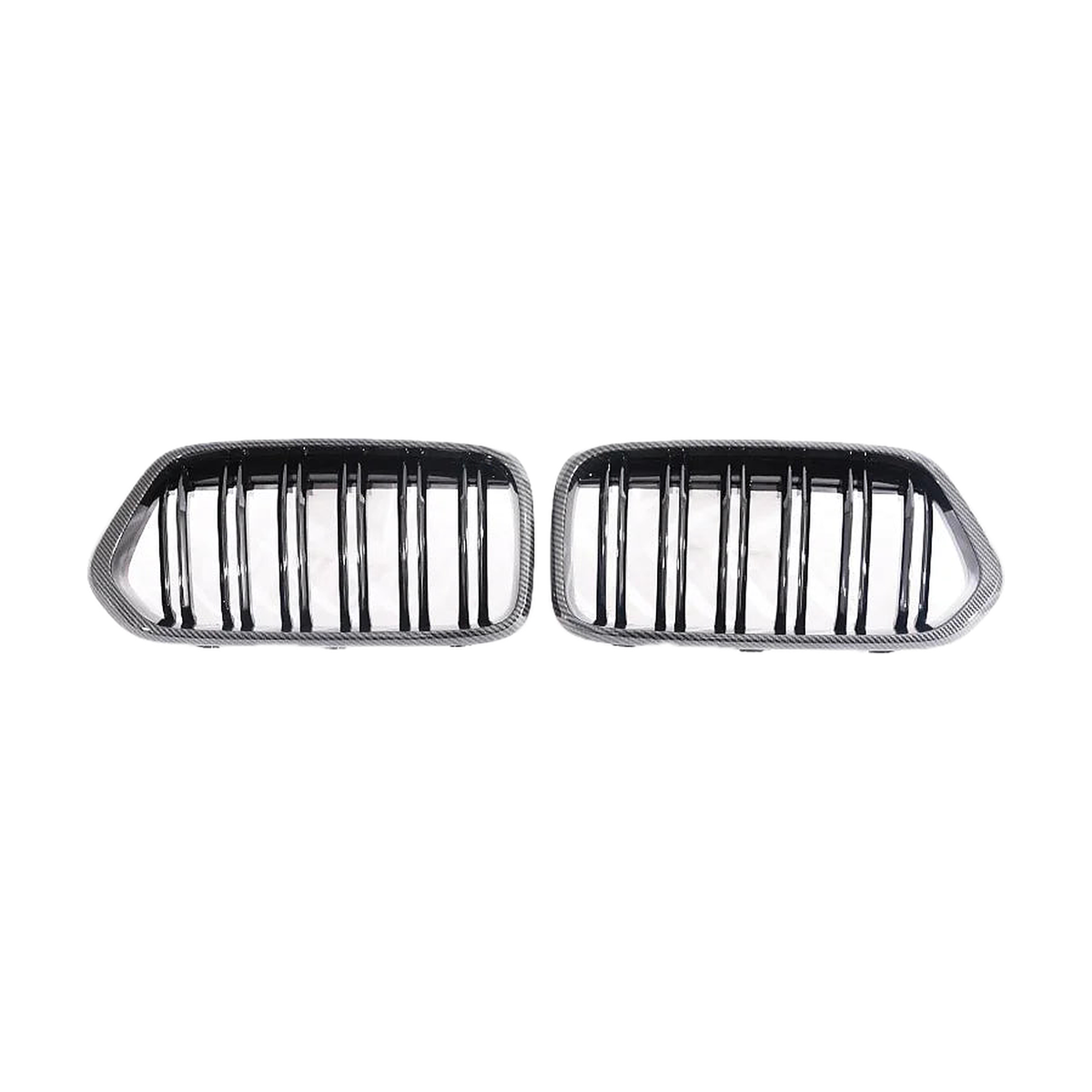 Front Kidney Grille Set for BMW X2 F39, Dual Carbon Print