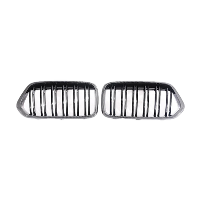 Front Kidney Grille Set for BMW X2 F39, Dual Carbon Print