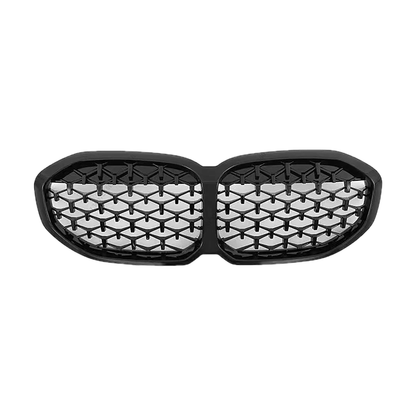 Double Slat Kidney Grille for BMW 1 Series F40, Star Black