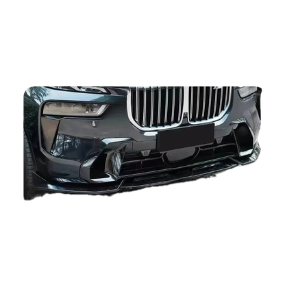 Front Bumper Splitter for BMW X7 G07 M Sport LCI, Gloss Black