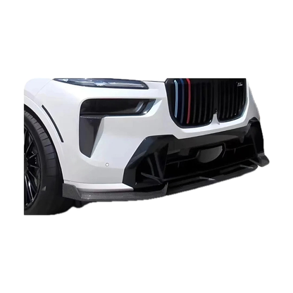Front Bumper Splitter for BMW X7 G07 M Sport LCI, Carbon Look