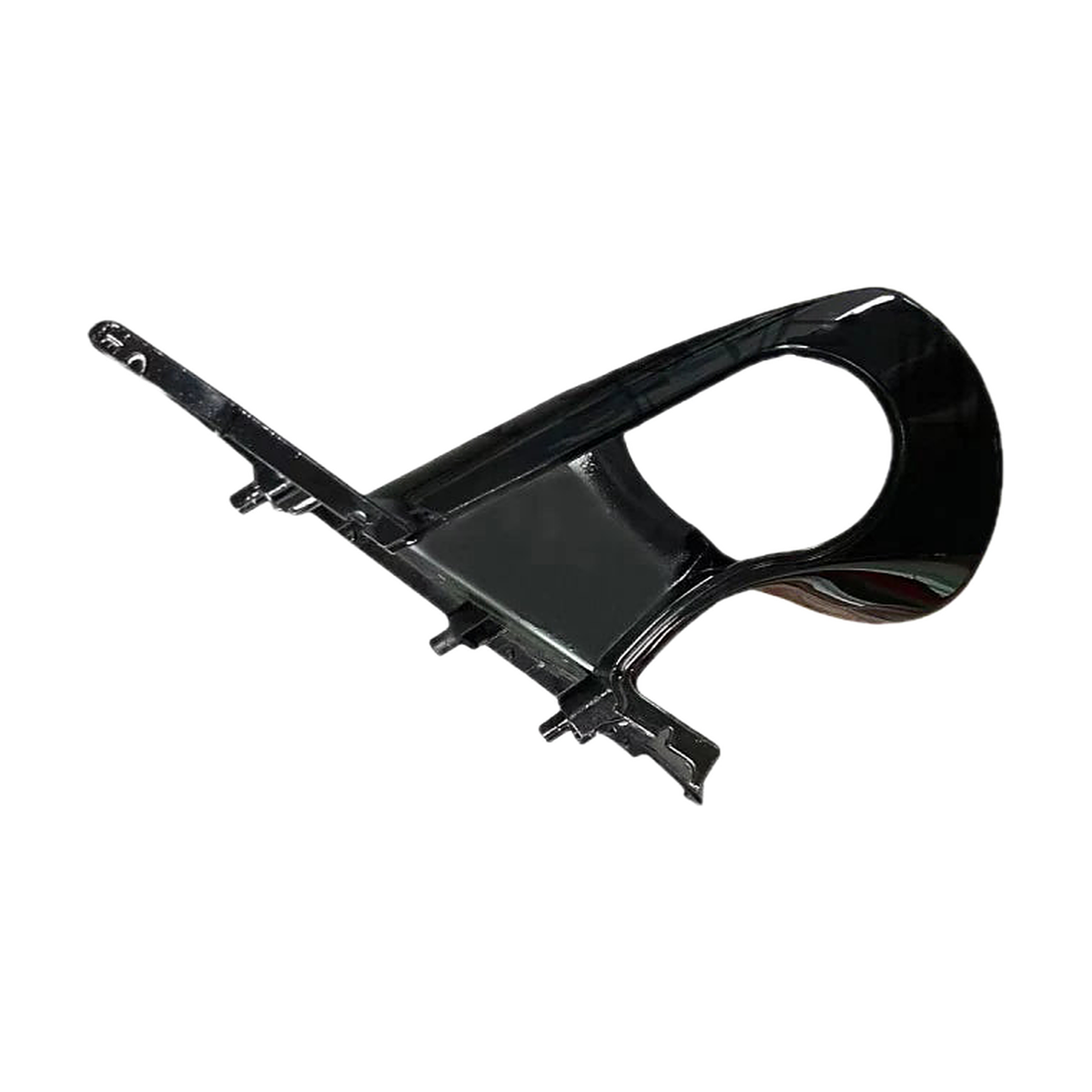 Gloss black mirror base triangle trim, underside mounting clip view for BMW 3 Series G20, G21, G28 (2020-2023)