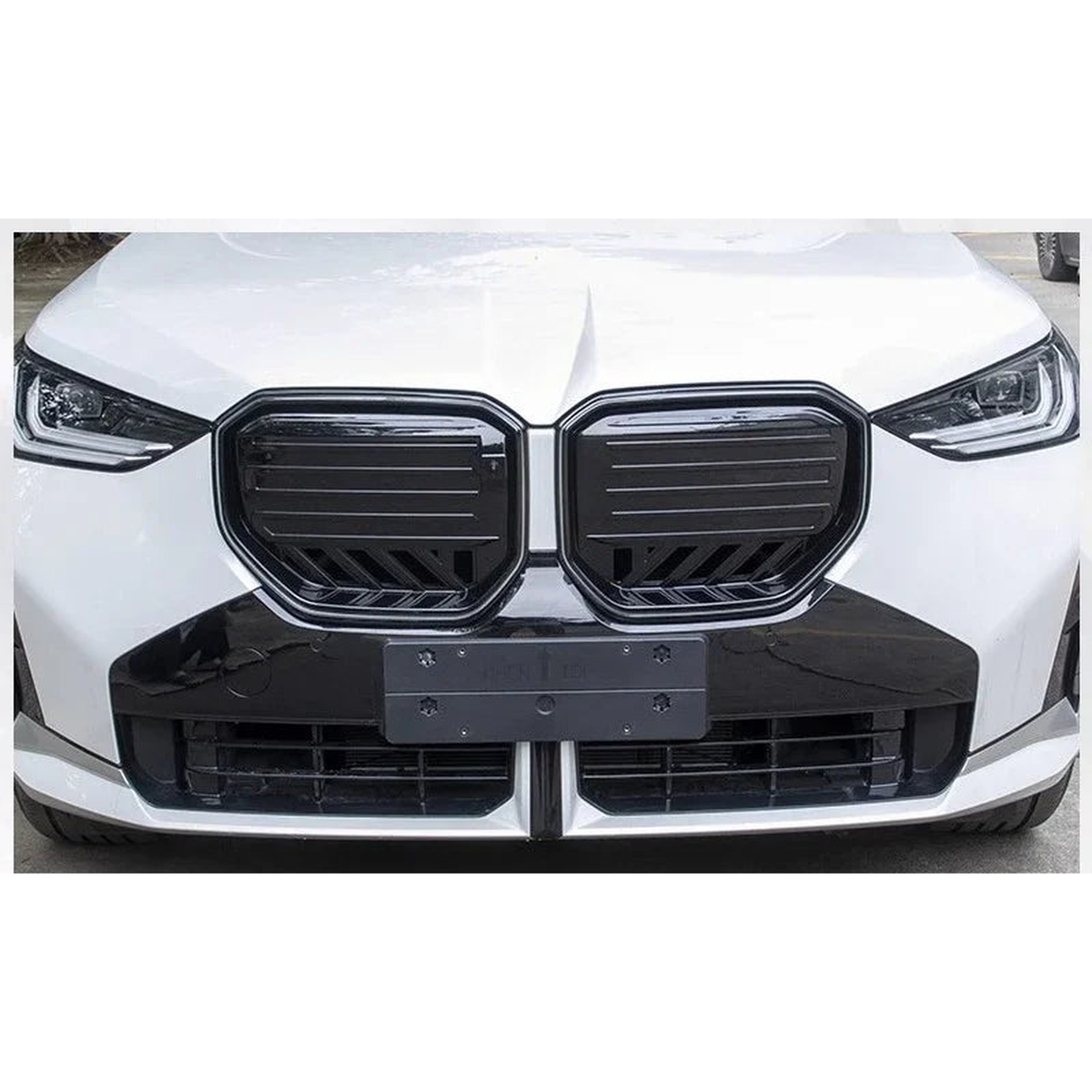 Gloss Black Kidney Grille Overlay for BMW X3 G45, Black 2PCS