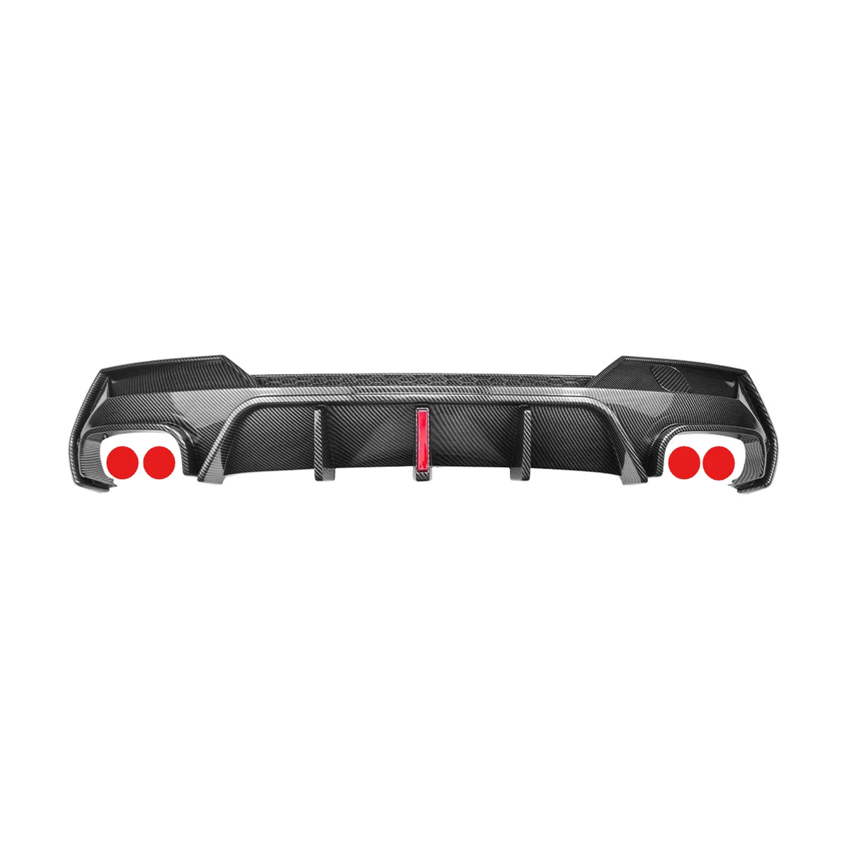Rear Diffuser with Light for BMW 4 Series G22, G23 M Sport, Dual side with OO D1