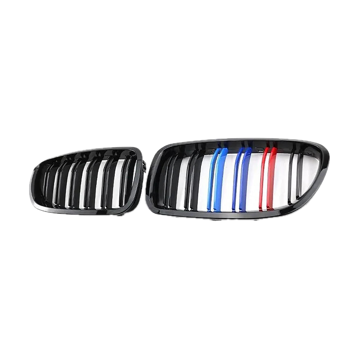 Kidney Grille for BMW 5 Series F10, F11, F18 and M5, Black, Tri-Colour Stripe