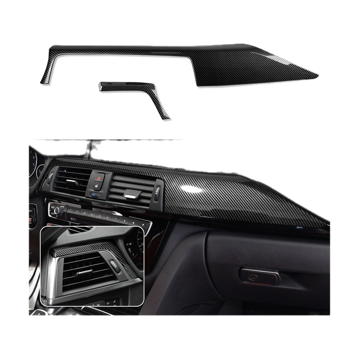 Carbon Fibre Centre Console Trim Cover for BMW F30, F31, F32, F33, F34, F36