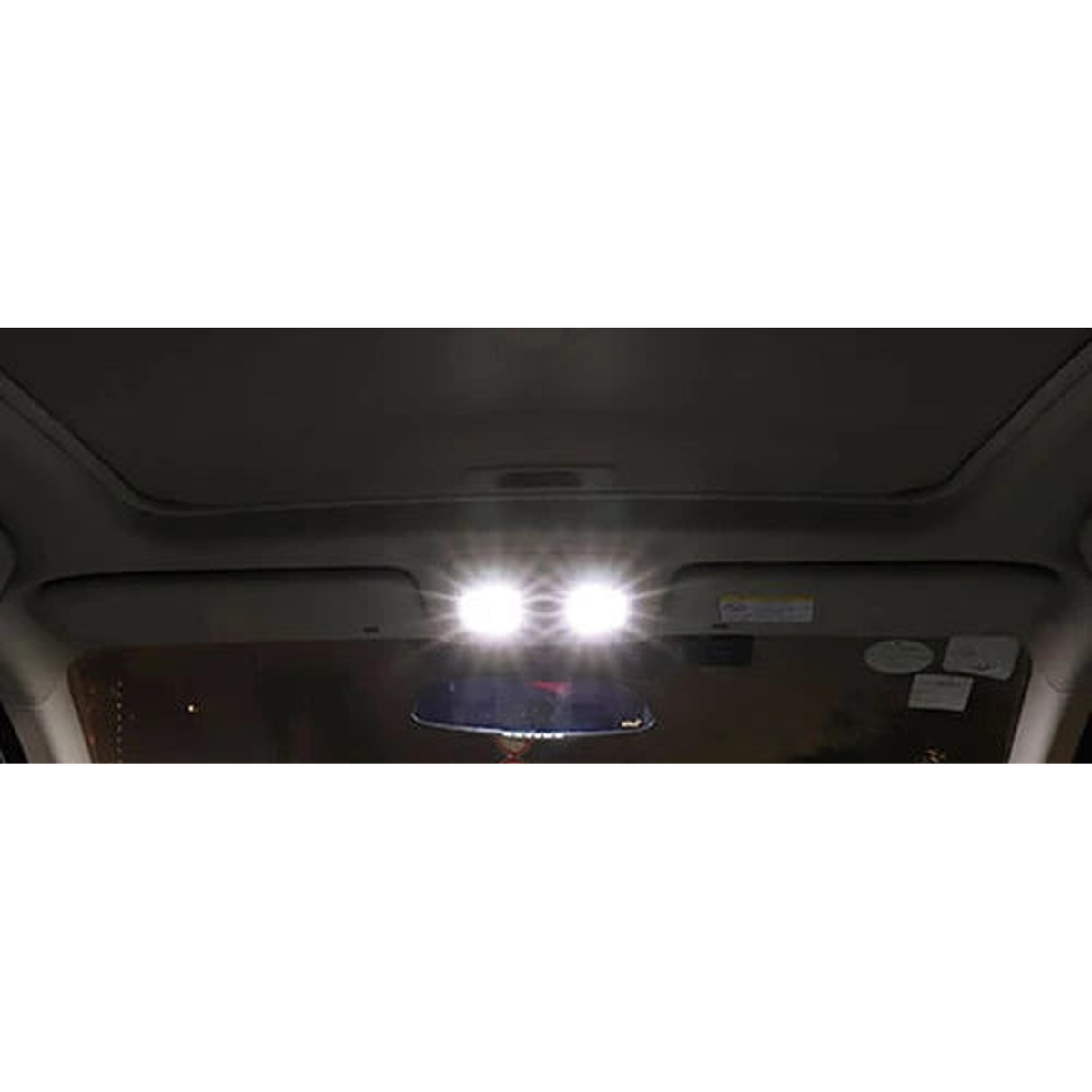 6000K white LED interior dome lights installed for BMW 5 Series E34 E39 E60 E61 F10 F11