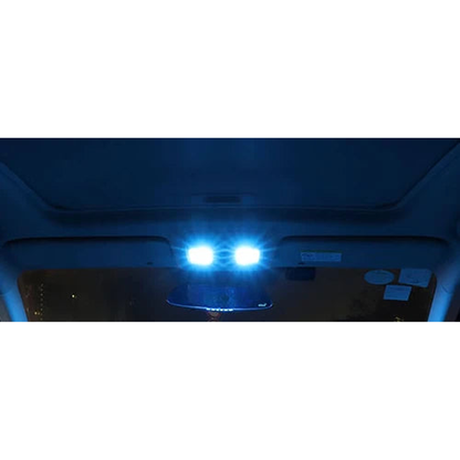 Crystal blue LED interior dome lights installed for BMW 5 Series E34 E39 E60 E61 F10 F11