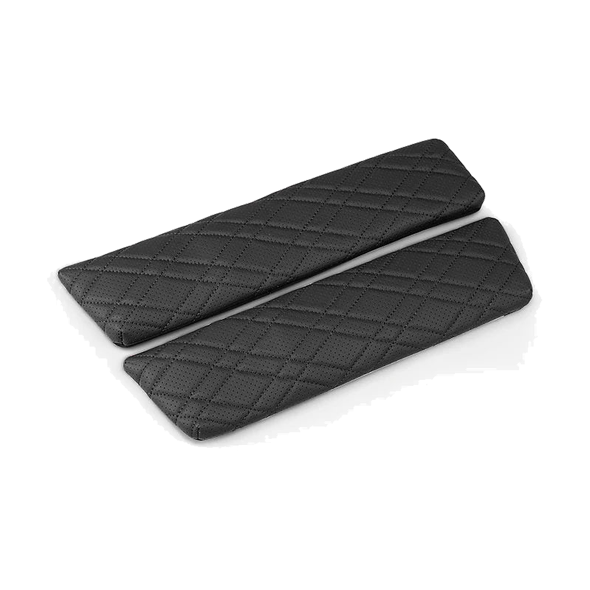 Black quilted leather armrest cover, two piece set, for BMW 5 Series G30, G38 and 6 Series GT G32 (2018-2023)