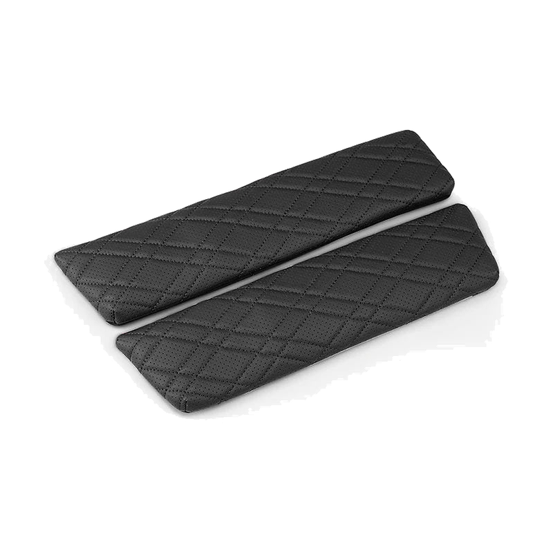 Black quilted leather armrest cover, two piece set, for BMW 5 Series G30, G38 and 6 Series GT G32 (2018-2023)