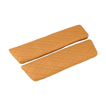 Cognac quilted leather armrest cover, two piece set, for BMW 5 Series G30, G38 and 6 Series GT G32 (2018-2023)