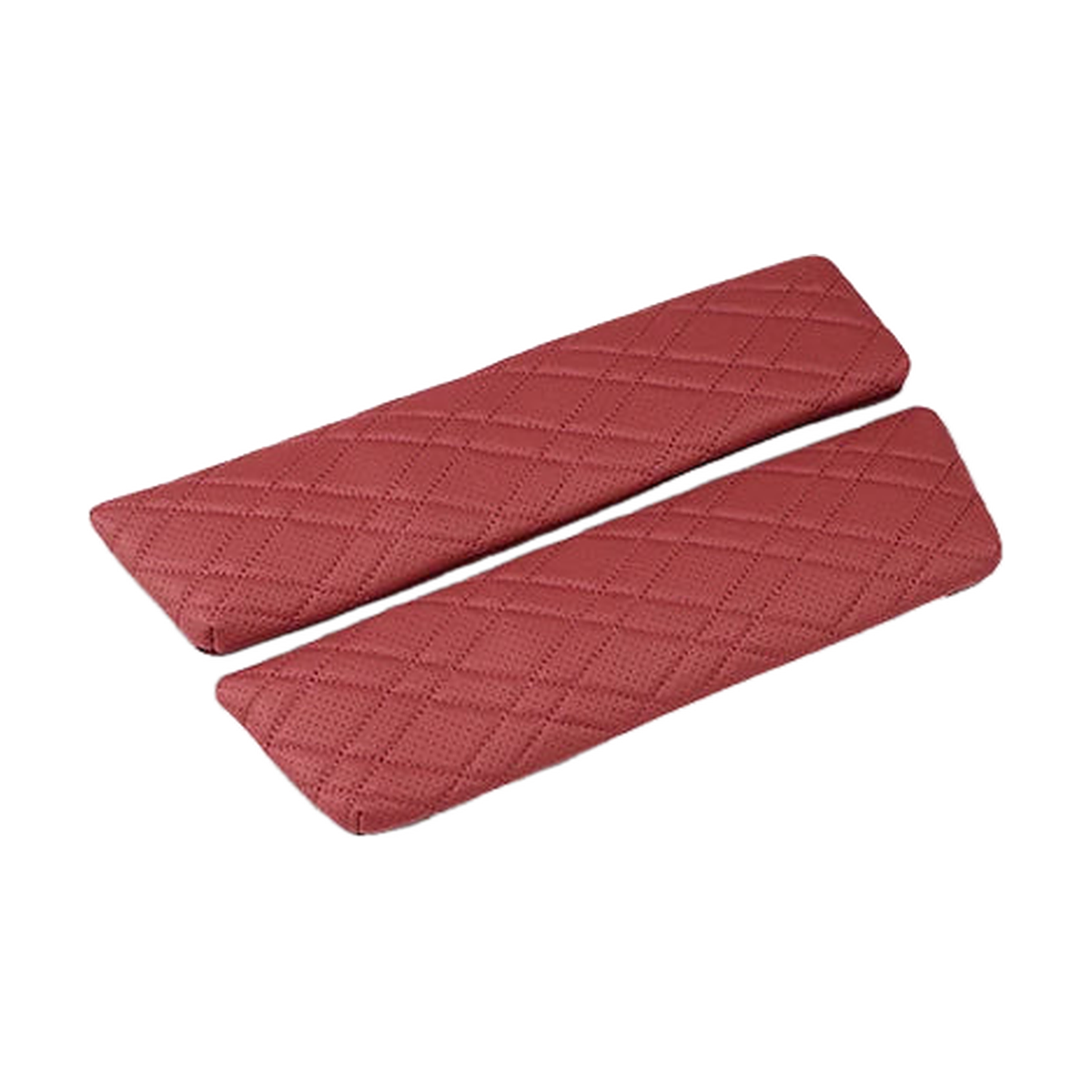 Volcanic red quilted leather armrest cover, two piece set, for BMW 5 Series G30, G38 and 6 Series GT G32 (2018-2023)