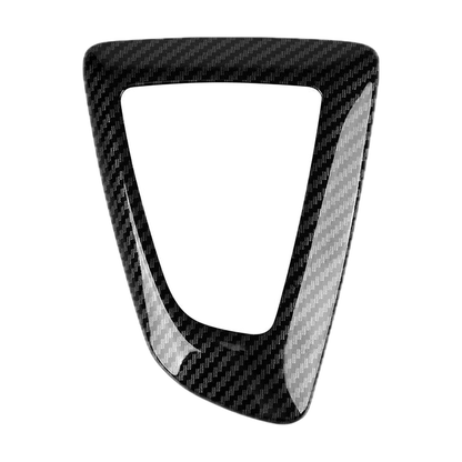 Carbon fibre pattern gear shift boot surround frame, top view, for BMW F30 / F31 / F34 / F32 / F33 / F36