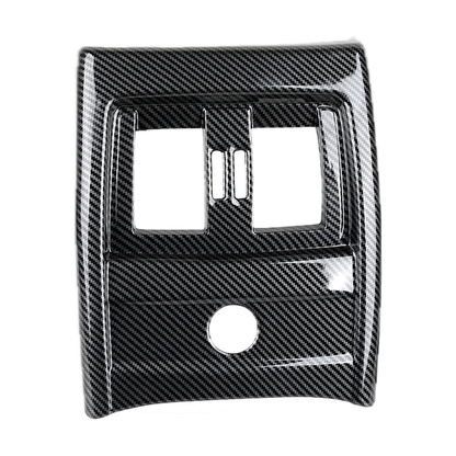 Carbon fibre pattern rear seat air vent outlet cover, front view, for BMW F30 / F31 / F34 / F32 / F33 / F36