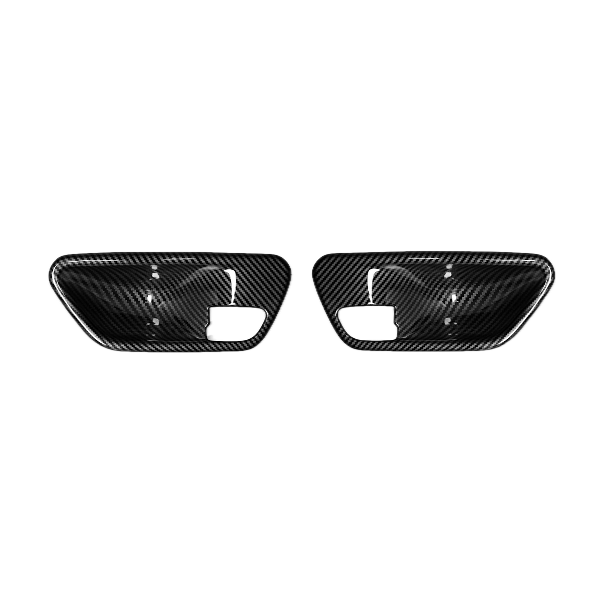 Carbon fibre pattern interior door handle bowl covers, pair, for BMW F30 / F31 / F34 / F32 / F33 / F36