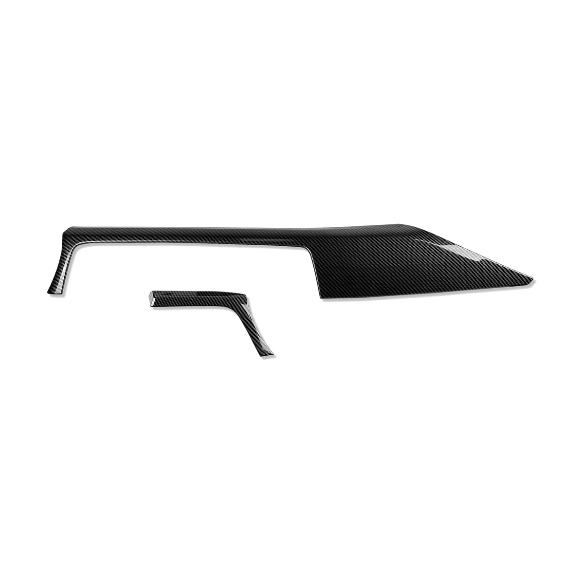 Carbon fibre pattern dashboard trim strip with small side piece, for BMW F30 / F31 / F34 / F32 / F33 / F36