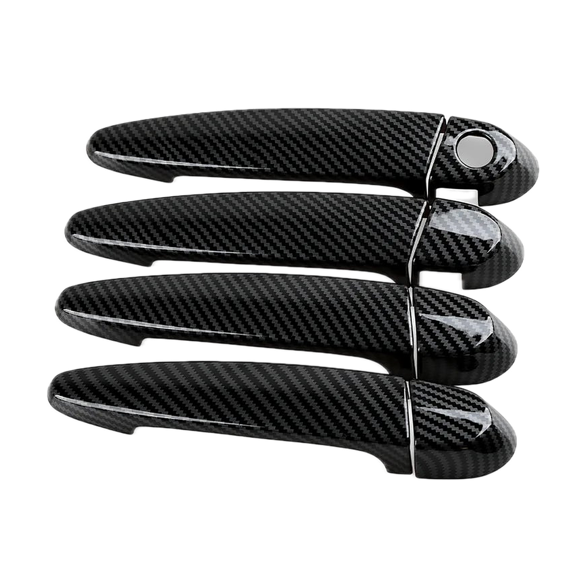 Carbon fibre pattern exterior door handle covers, set of four, for BMW F30 / F31 / F34 / F32 / F33 / F36