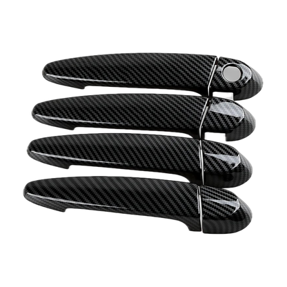 Carbon fibre pattern exterior door handle covers, set of four, for BMW F30 / F31 / F34 / F32 / F33 / F36