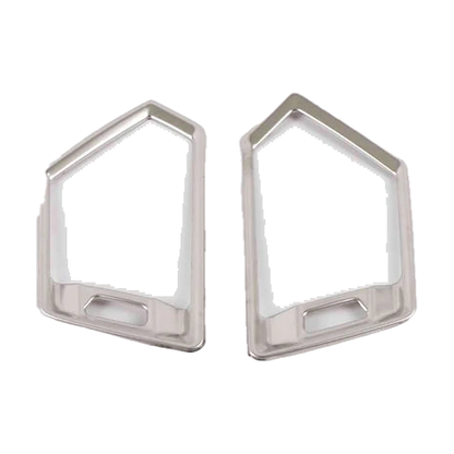 Pair of brushed silver dashboard air vent trim frames for BMW 3 Series G20 / G28 LHD