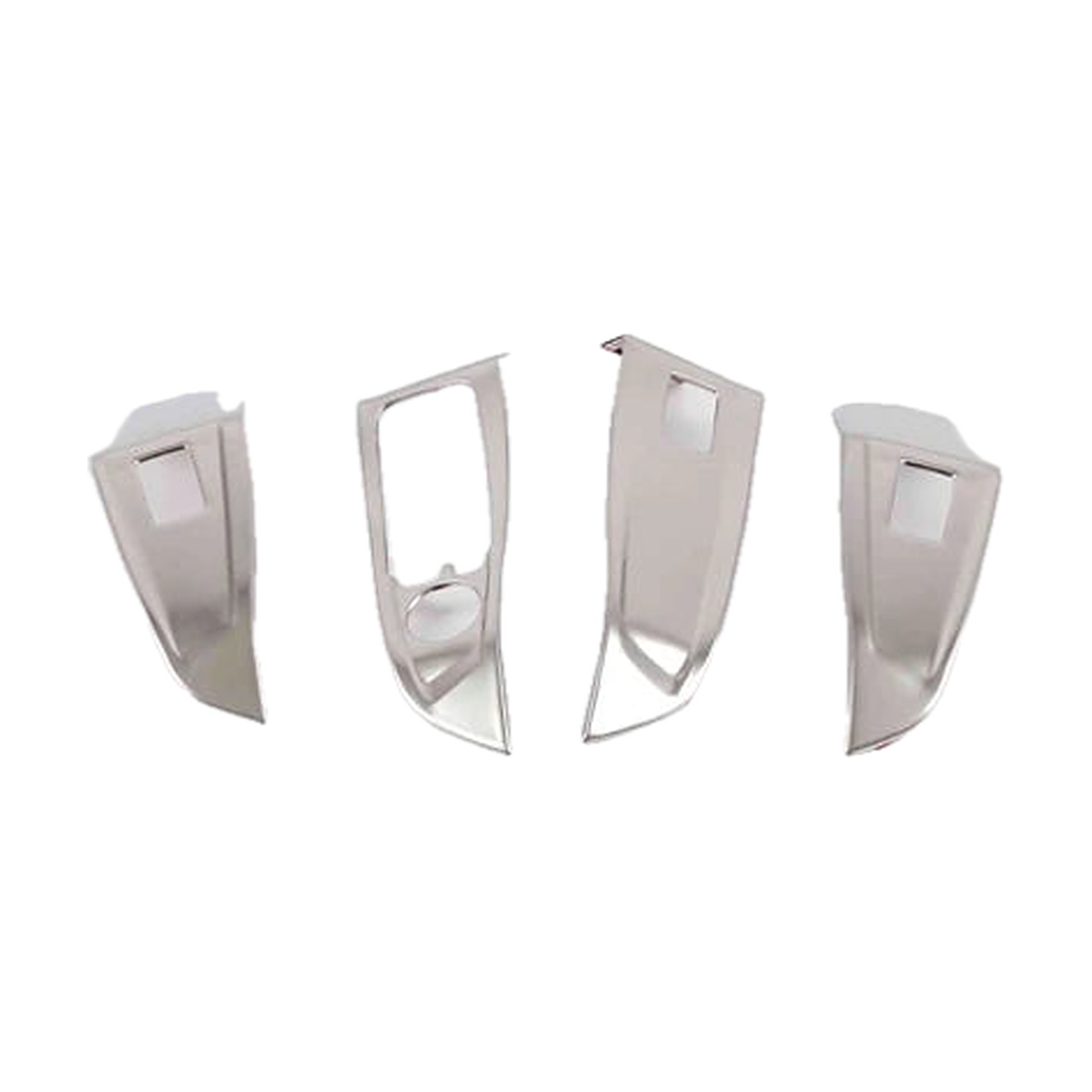 Set of four brushed silver window switch panel trims for BMW 3 Series G20 / G28 LHD