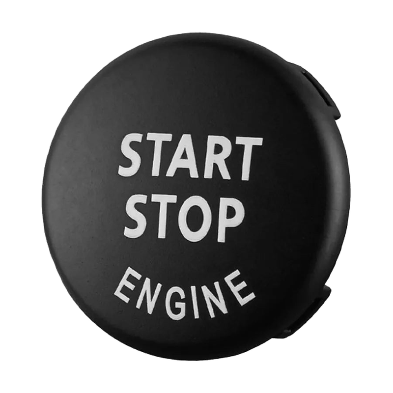 Matte black start/stop button cover for BMW E90, E91, E60, E70, E71, E84, E89 (2003-2016)