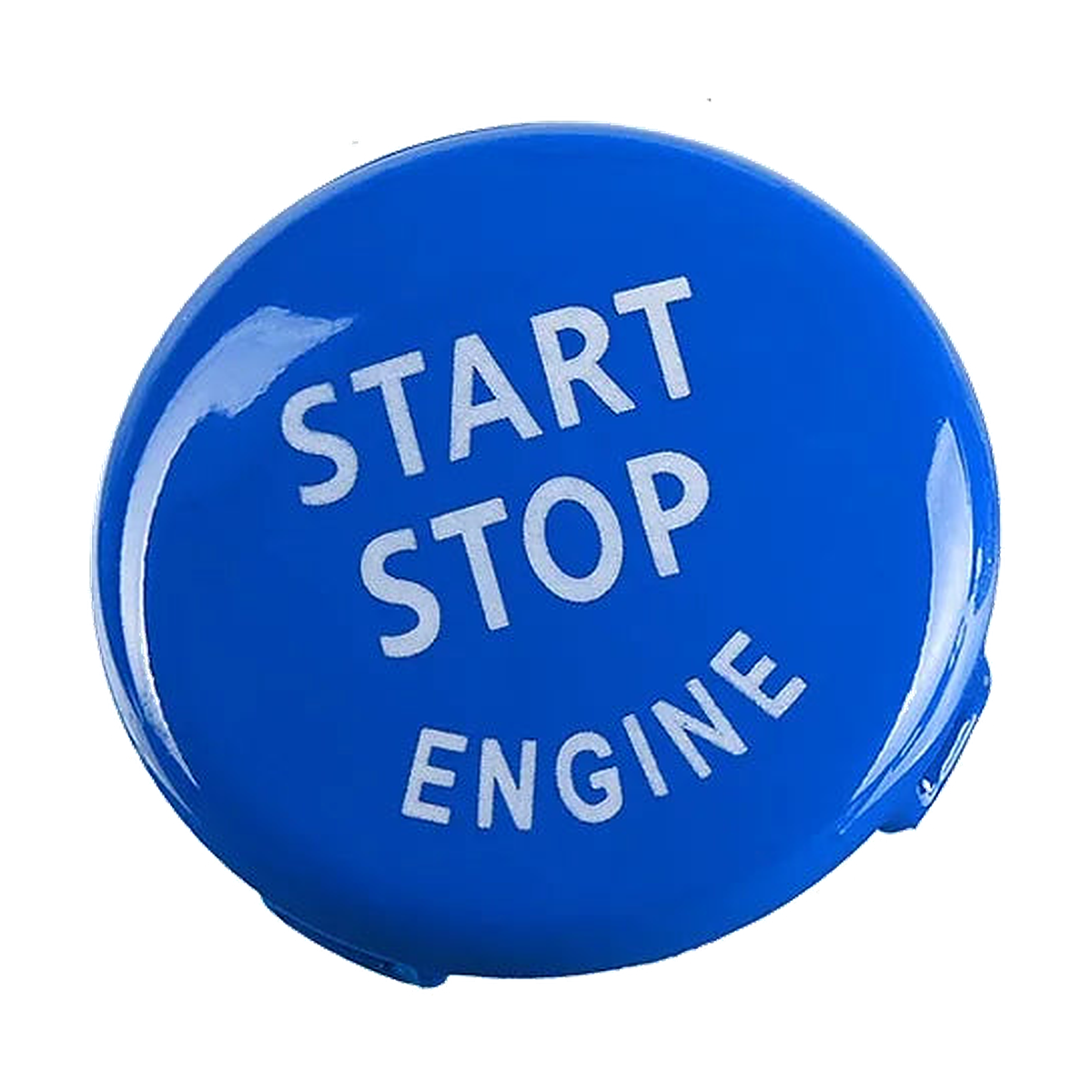 Bright blue start/stop button cover for BMW E90, E91, E60, E70, E71, E84, E89 (2003-2016)