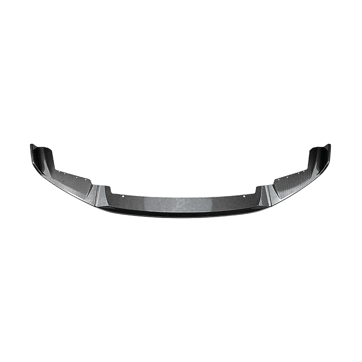 Carbon look front splitter lip, front view, for BMW F87 M2 Competition, M2 CS (2018-2021)