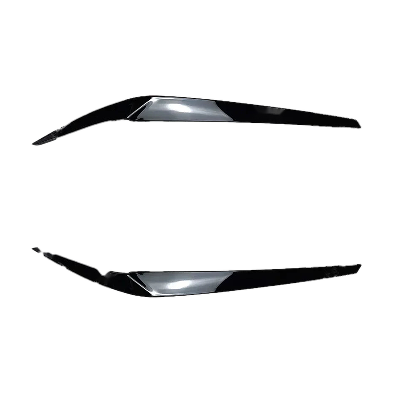 Gloss black headlight eyelid trim set for BMW 5 Series G30, G31, G38, F90 M5 (2017-2021)