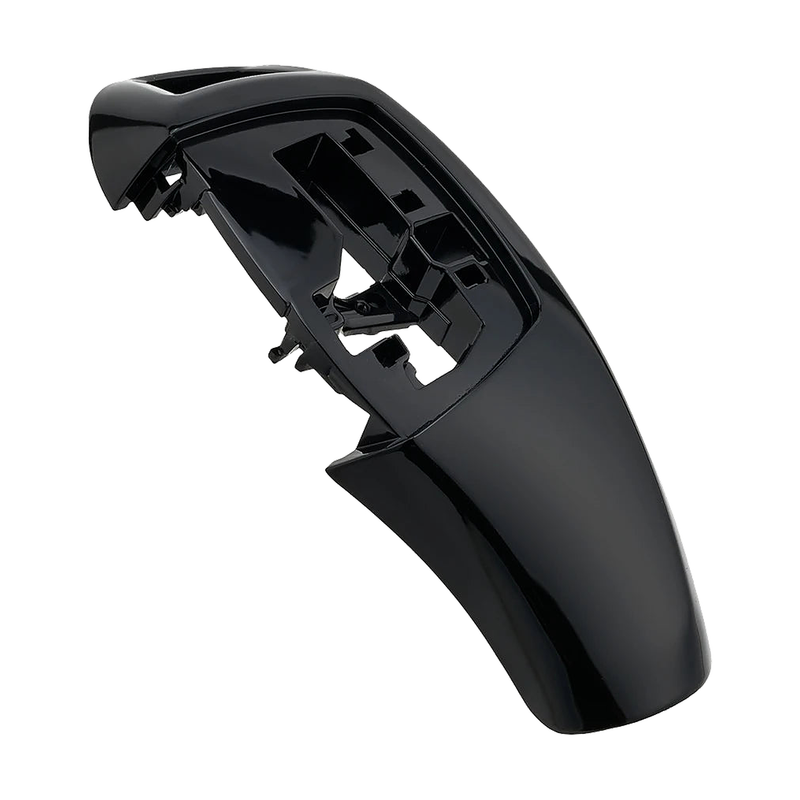 Gloss black Type A gear selector cover shell, front view, for BMW F20, F22, F30, F10, F01, F25, F26 (2009-2018)
