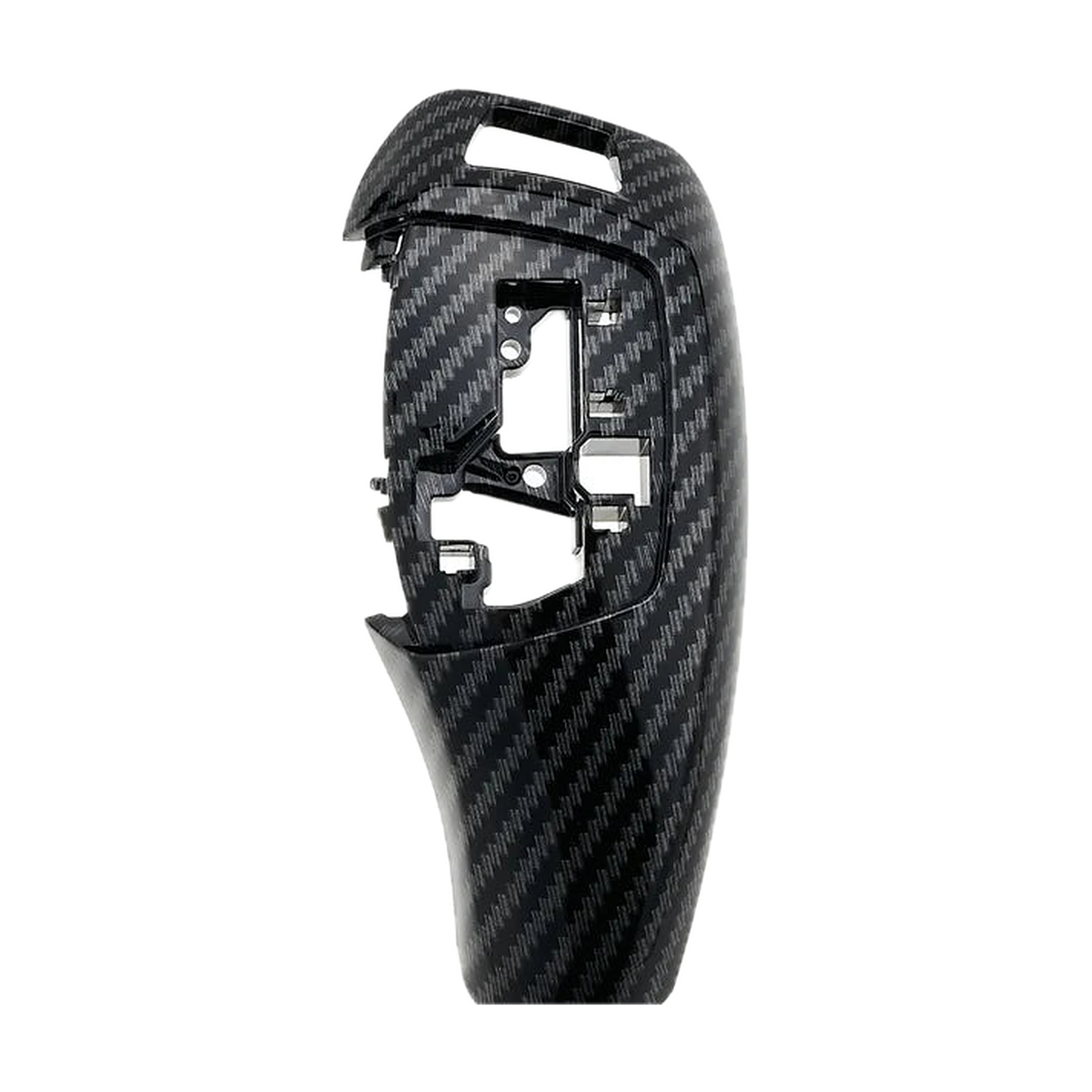 Carbon fiber look Type A gear selector cover shell for BMW F20, F22, F30, F10, F01, F25, F26 (2009-2018)