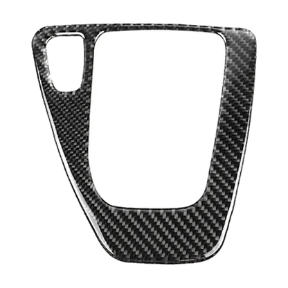 Carbon fibre gear shift panel cover, left hand drive version, for BMW 3 Series E90, E92, E93 2005 to 2012