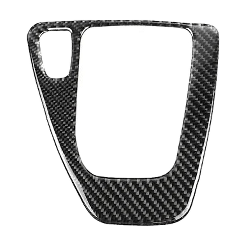 Carbon fibre gear shift panel cover, left hand drive version, for BMW 3 Series E90, E92, E93 2005 to 2012