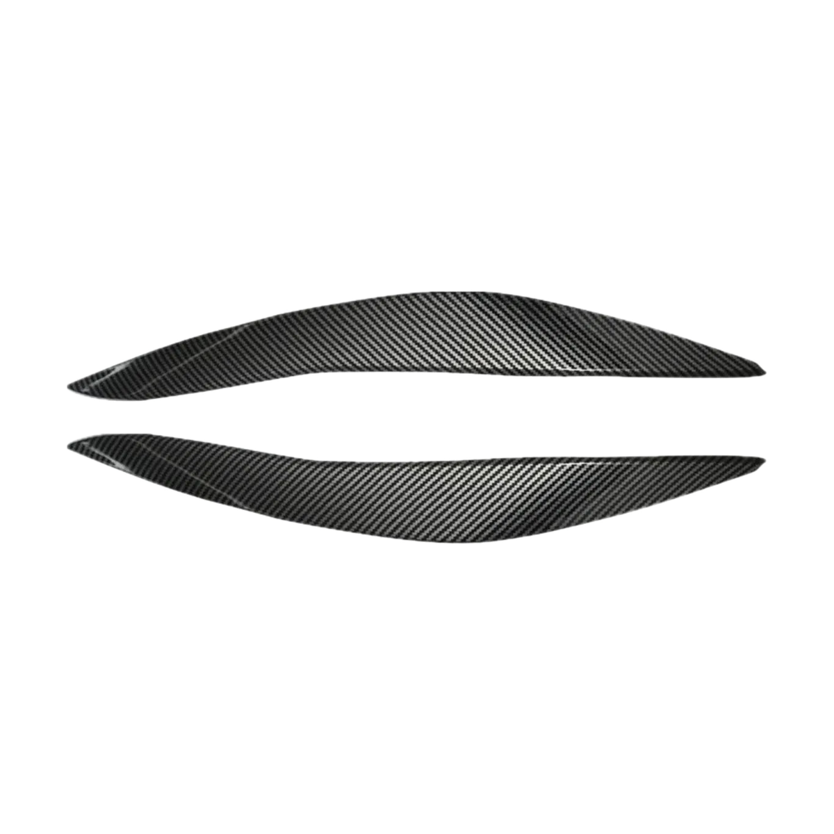 Carbon fiber headlight eyebrow covers, pair, for BMW 5 Series F10 Pre-LCI (2010-2013)