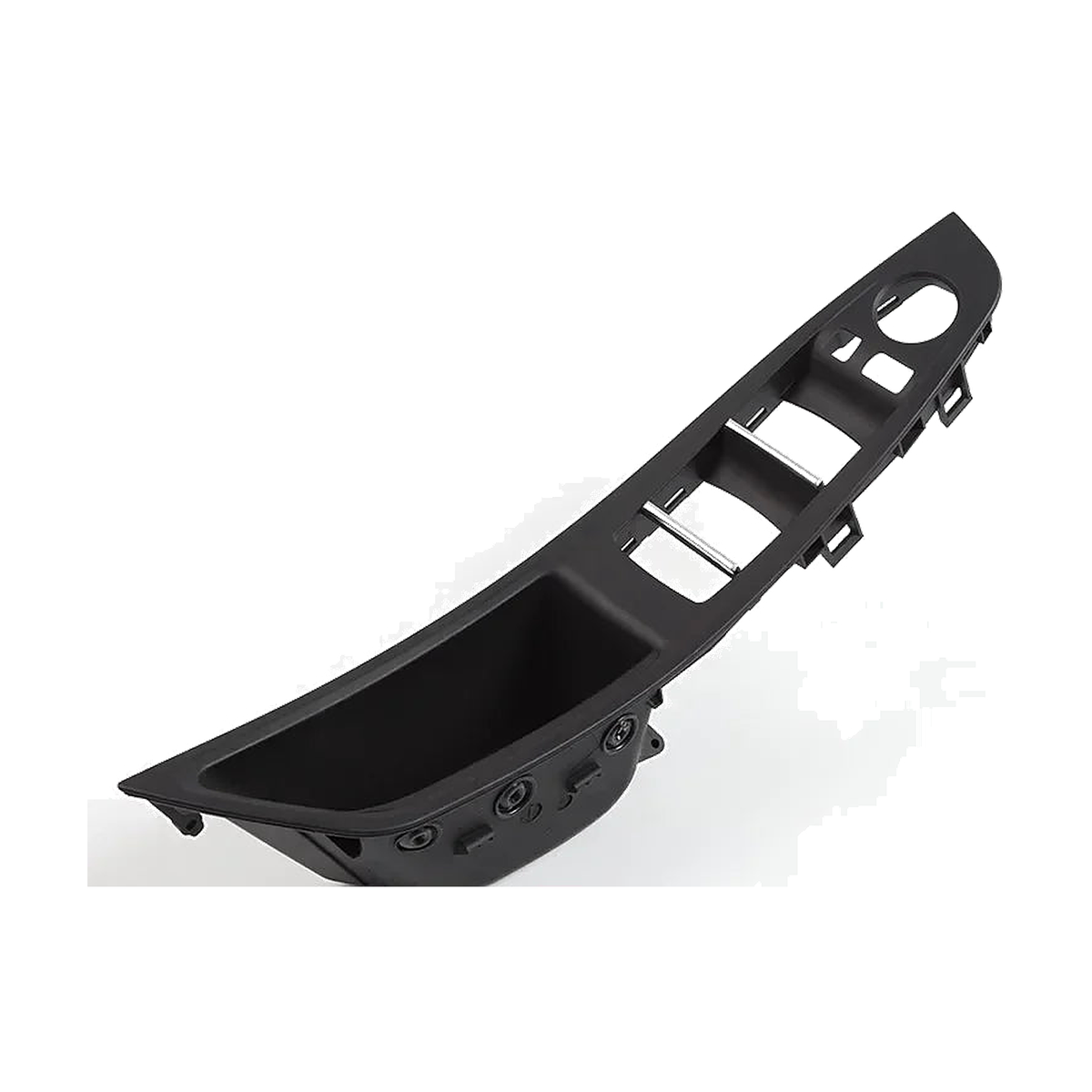 Black door pull handle trim insert, underside view, for BMW 5 Series F10/F11/F18 (2010-2017)