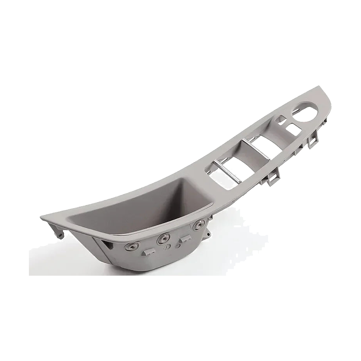 Gray door pull handle trim insert, underside view, for BMW 5 Series F10/F11/F18 (2010-2017)