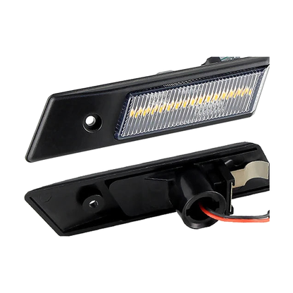 LED side marker turn signal light, front and rear view, for BMW E32, E34, E36 (1986-1996)