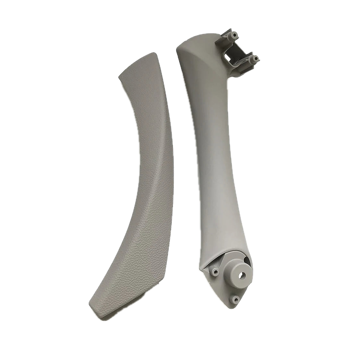Gray inner door pull handle with cover, left side, for BMW 3 Series E90 / E91 / E92